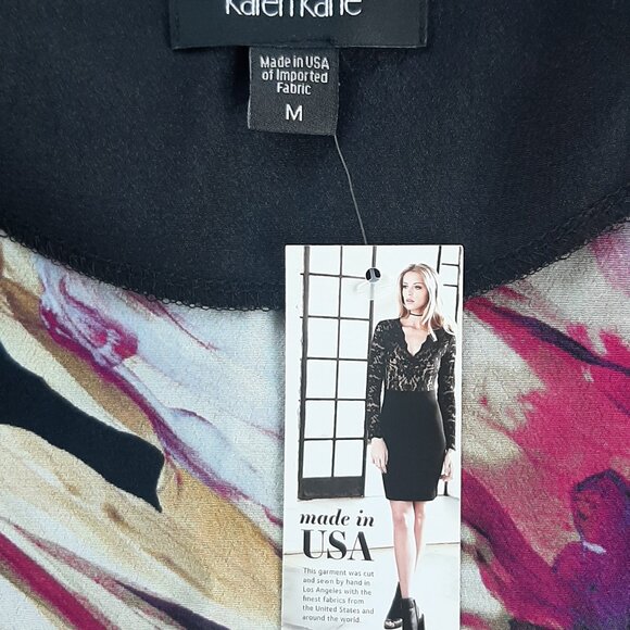 NWT Kare Kane Floral Top Very Pretty! Size M - Picture 3 of 5